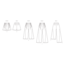 Shorts og  lange bukser med læg Simplicity snitmønster S3137