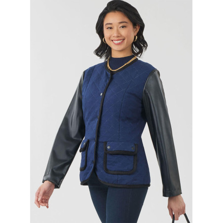 New Look N6812 vest stil D – kort vest med stilfulde detaljer og god pasform.