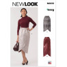 New Look N6813 snitmønster – omslagsnederdel i to længder, forside med modelbillede og designvisning.