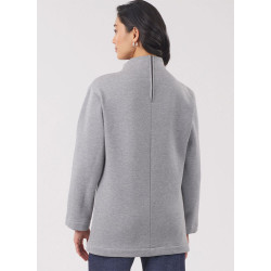 Modelbillede af New Look N6814, strikbluse og bukser med elastikliv, afslappet look.
