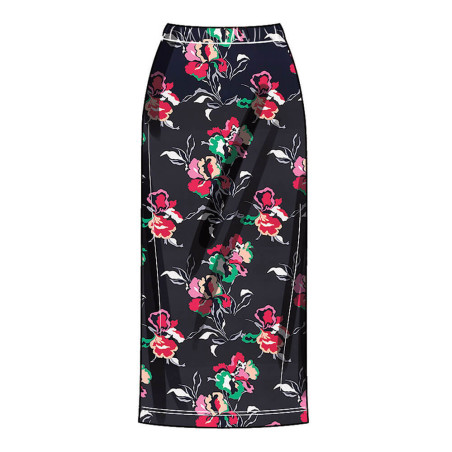 New Look N6814 snitmønster, stil bluse og lang nederdel i strækstof, elegant look.