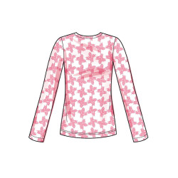 Modelbillede af New Look N6814, komfortabel bluse og nederdel med moderne snit.
