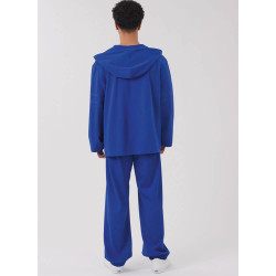 Modelbillede af New Look N6818, hættetrøje og bukser i strik, unisex.