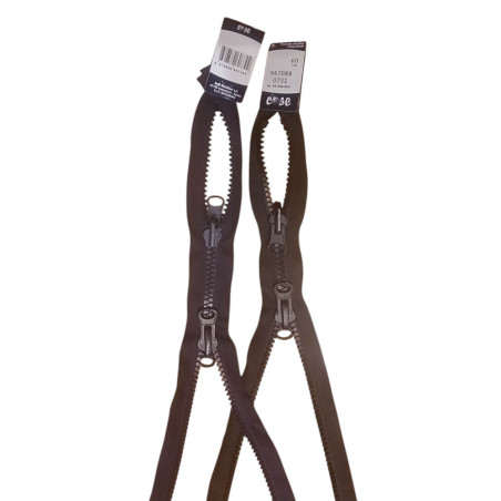 2-vejs 8 mm vislon/delrin lynlås fra Cose – vendbar lynlås til jakker og frakker i sort eller marineblå