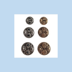 Metal look nylon knap – 2 huller