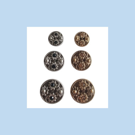 Metal look nylon knap – 2 huller