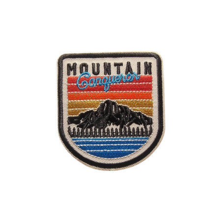 Mountain Conqueror strygemærke til tøj med bjergmotiv