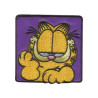 Garfield broderet strygemærke 6x6 cm Garfield strygemærke til tøj Broderet Garfield mærke