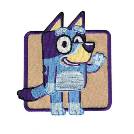 Bluey strygemærke stort, strygemærke til tøj