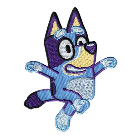 Bluey strygemærke, strygemærker til tøj, broderet strygemærke Bluey