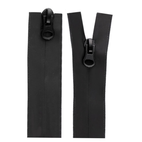 2-vejs vandtæt lynlås i sort med to skydere