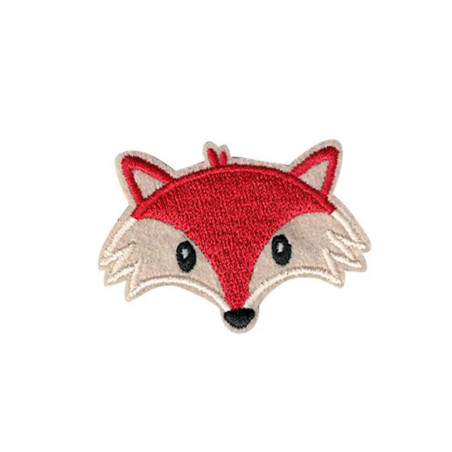 Broderet bjørnehoved strygemærke også selvklæbende