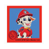 Printet Paw Patrol strygemærke til tøj - Marshall firkantet 6,5 x 6 cm
