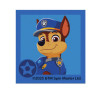Printet Paw Patrol strygemærke til tøj - Chase firkantet 6,5 x 6 cm
