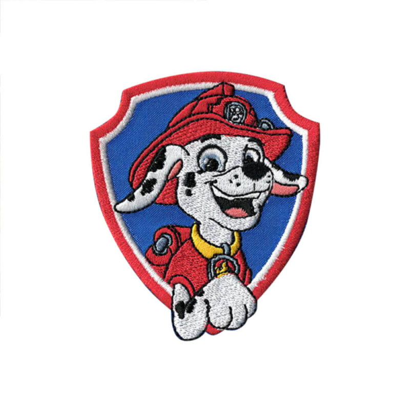 Broderet strygemærke Marshall Paw Patrol 7x6 cm til børnetøj og tekstiler