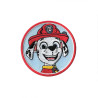 Rundt broderet Marshall Paw Patrol strygemærke Ø 6,5 cm til tøj
