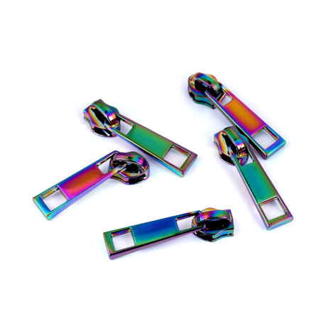 6mm Nonlock-glider i metal med multifarvet holografisk overflade