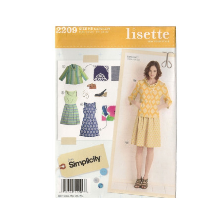 Kjole og jakke Simplicity snitmønster Lisette 2209