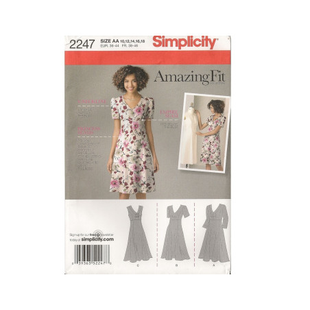 Kjole  Simplicity  snitmønster Plusmode