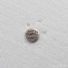 Knap m/øje  Gl.sølv  og bruneret   22mm