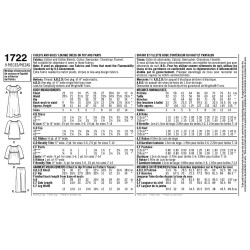 Natkjole og pyjamas,piger simplicity Symønster 1722