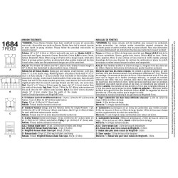 Gardinkappe og foldegardin Simplicity Snitmønster 1684