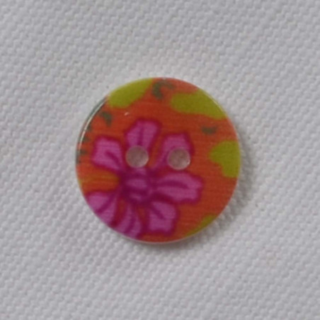Perlemor knap, 15mm Blomst