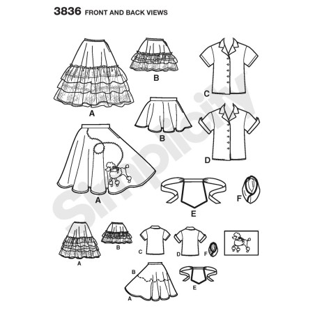 snitmønstre Kostume sevitrice pige