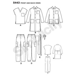 Snitmønstre Bluse kittel og bukser