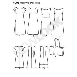 Kjole og Taske 4 varianter EASY snitmønster