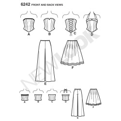 Corsage, top nederdel og bukser Snitmønster