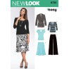 Jakke,nederdel,bukser og bluse Snitmønster NEW LOOK easy
