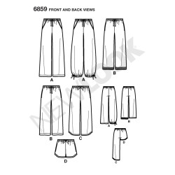 Pyjamas bukser M/K snitmønster NEW LOOK easy