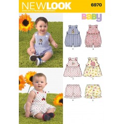 Babytøj,kjole,bukser og dragt Snitmønster NEW LOOK