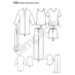 Pyjamas og badekåbe voksen Snitmønster