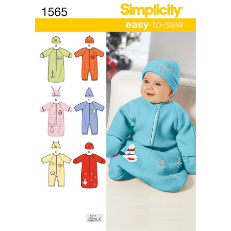 Babydragt og hue Snitmønster easy