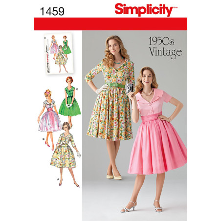 Kjole 1950 Retro også plusmode snitmønster