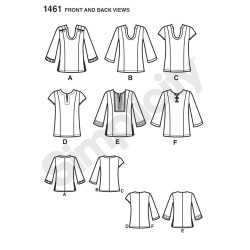 Tunika og bluse også PLUSMODE snitmønster
