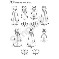 Pigekjole m/bolero jakke  også PigePlus snitmønster