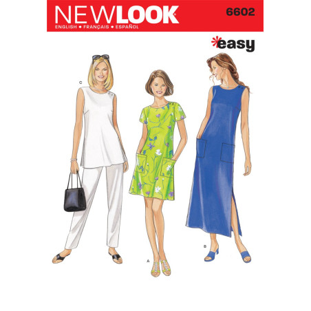 Kjole, bukser, tunika snitmønster NEW LOOK