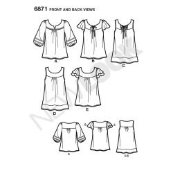 Tunika  snitmønster NEW LOOK