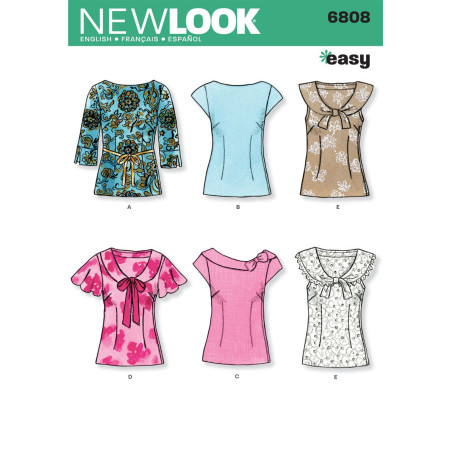Bluse  6 varianter snitmønster NEW LOO easy