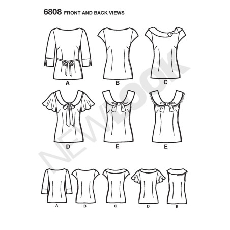Bluse  6 varianter snitmønster NEW LOO easy