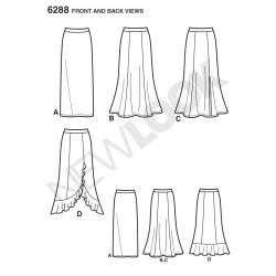 Nederdel 4 varianter snitmønster NEW LOOK easy