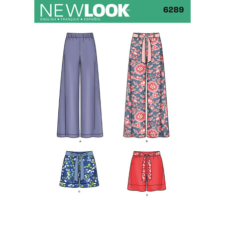 Nederdel og bukser snitmønster NEW LOOK