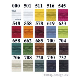 6mm glider til spirallynlås i 60 farver