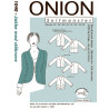 Jakke m ståkrave Onion snitmønster 1040