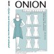 Kjole med kimonoærmer til strikstof Onion snitmønster 2049