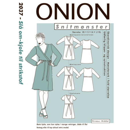 Slå om kjole onion snitmønster 2037