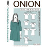 Kjole, tunika med kimonoærmer onion snitmønster 2027